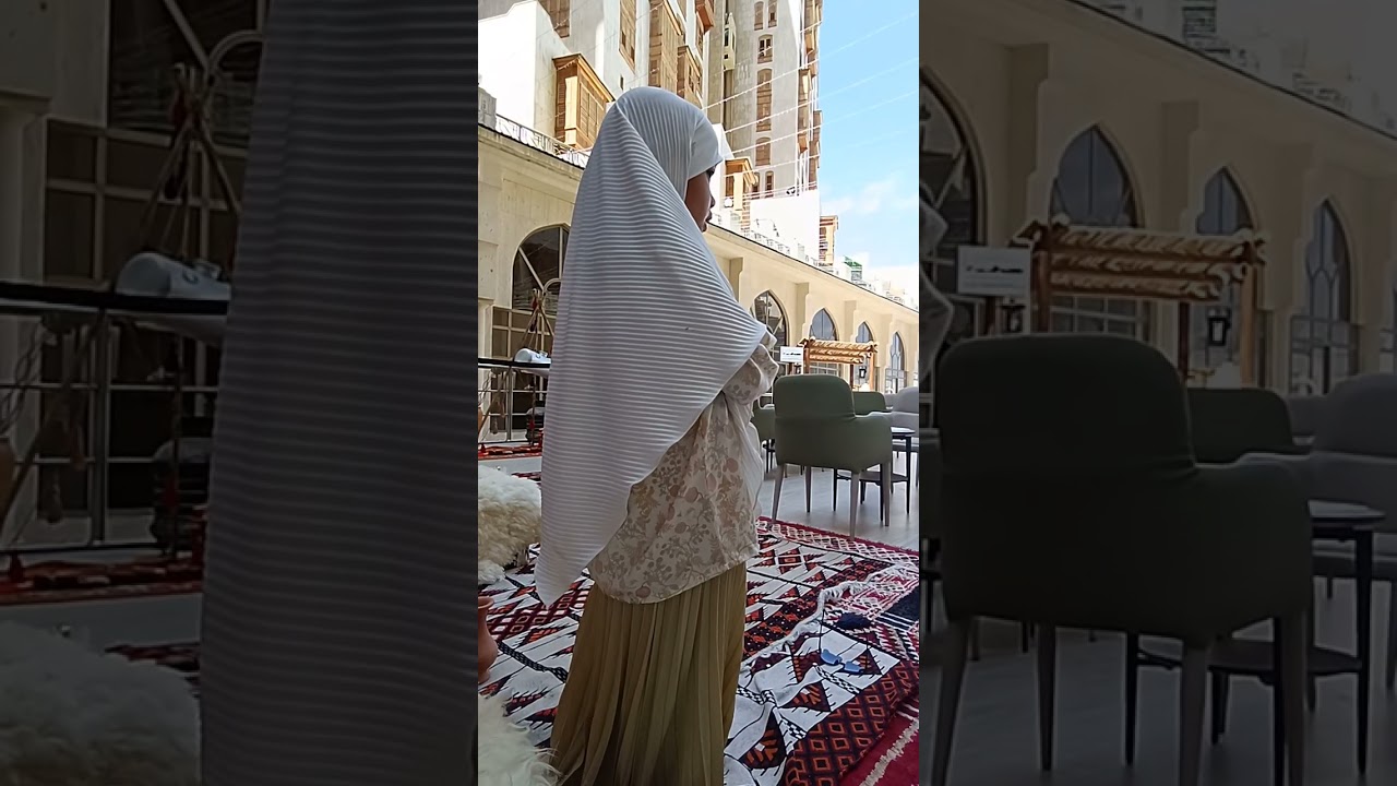 Belajar sholat langsung di pelataran Ka'bah eskalator viral 