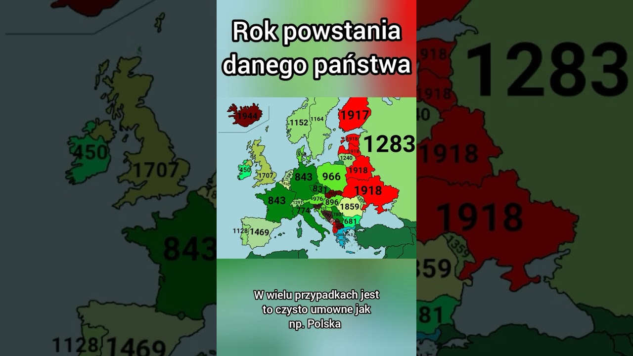W kt&oacute;rym roku powstały państwa europy CZYTAĆ PRZYPIĘTY KOMENTARZ#historia #mapa #polska #europe #map