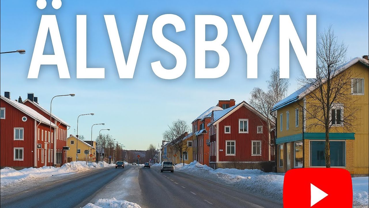 Älvsbyn Downtown Drive – Beautiful Small Town in Northern Sweden 🇸🇪  #subscribe 