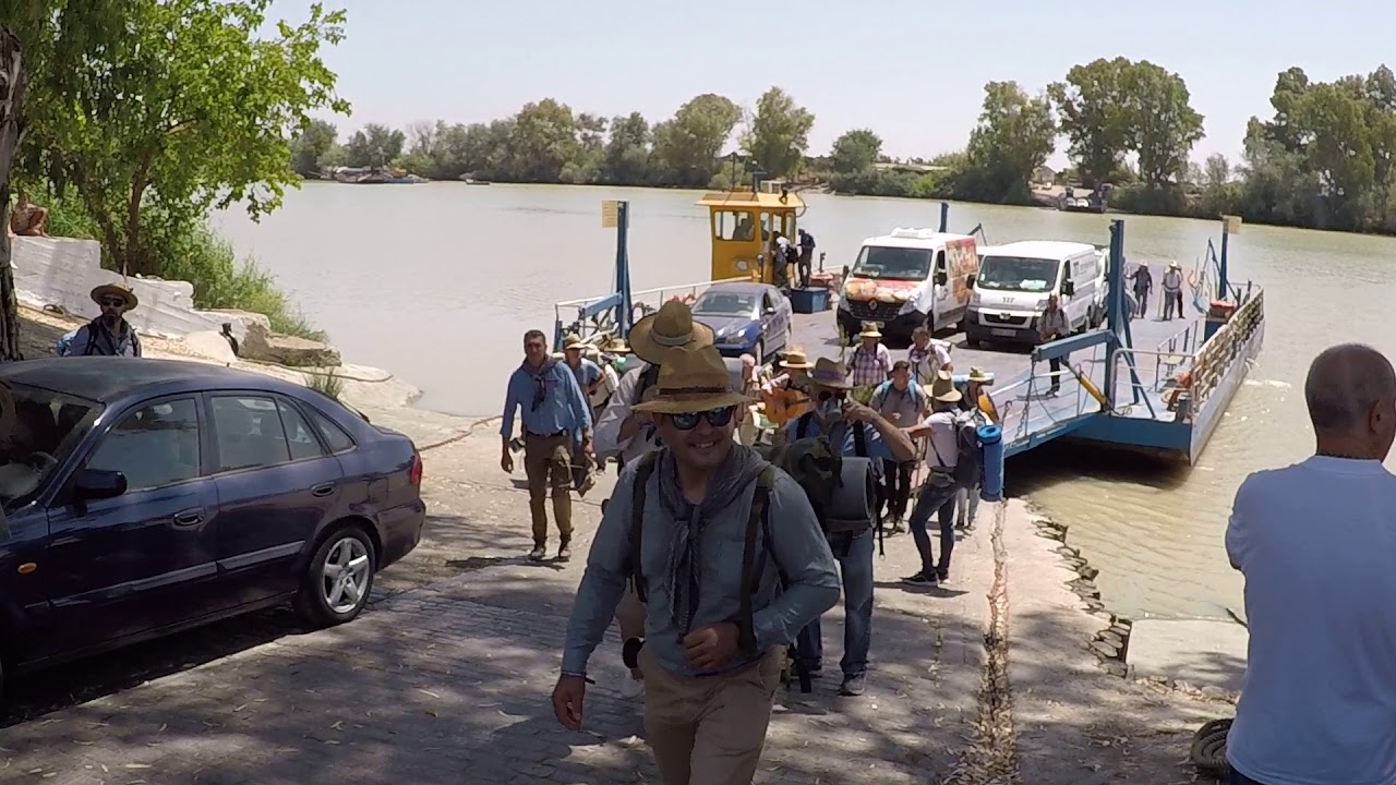 LLEGADA A CORIA DEL RIO DE LA PEREGRINACIÓN DEL GRAN PODER DE DOS HERMANAS AL ROCIO !!! 28-6-2019