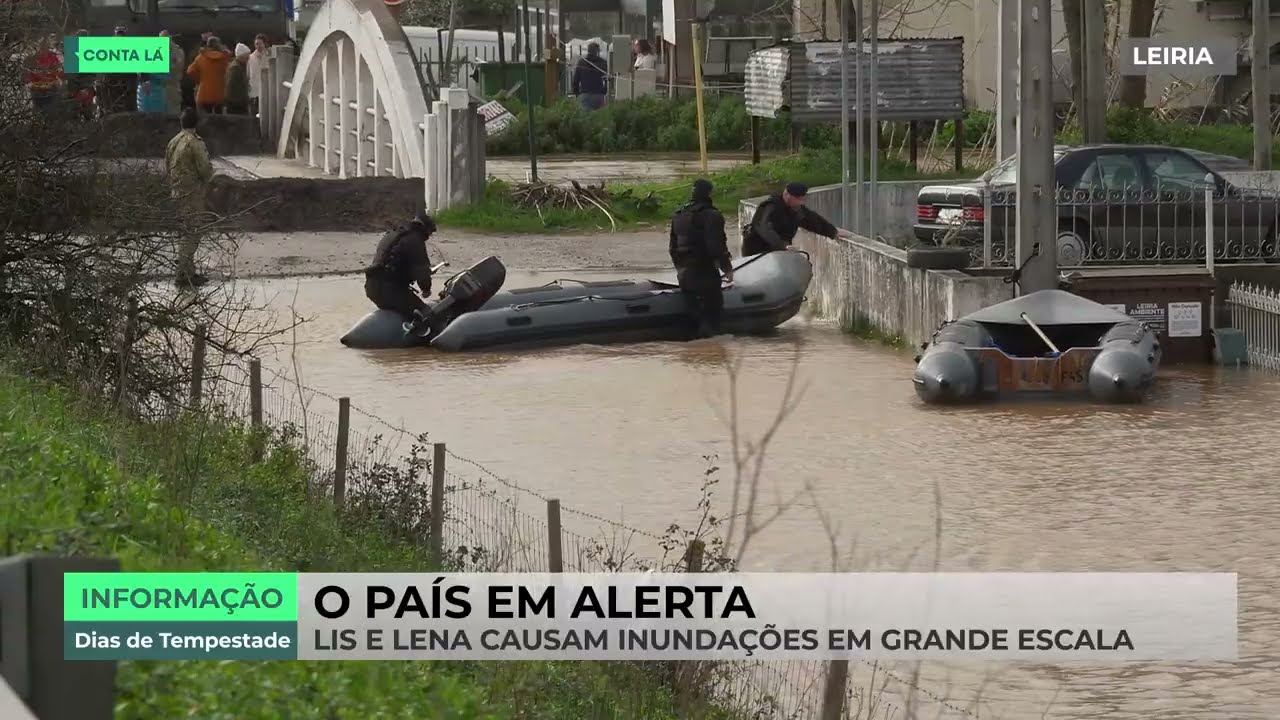 Depois do vento, a água: Leiria enfrenta inundações após transbordo dos rios Lis e Lena