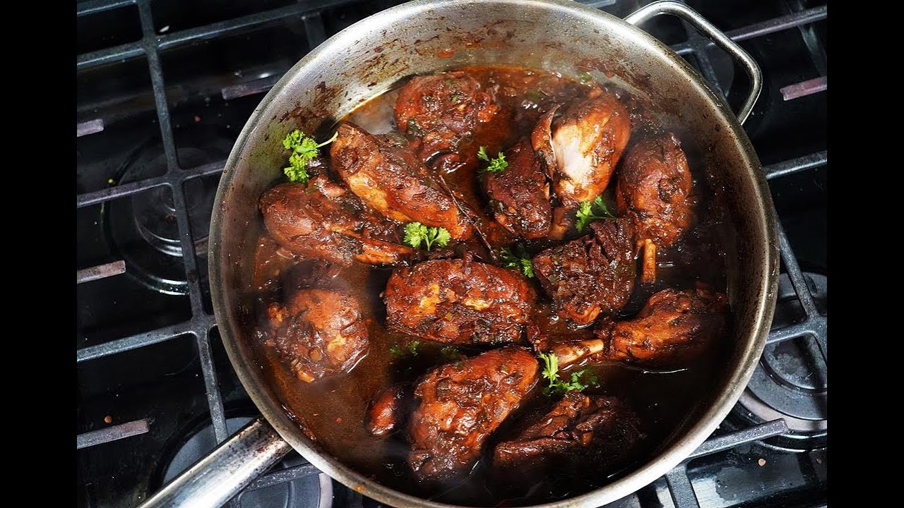 Курица, тушёная по-джерковски | CaribbeanPot.com