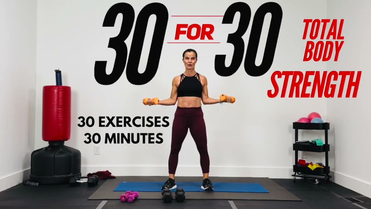 TOTAL BODY 30-for-30 NO REPEAT STRENGTH WORKOUT at HOME / dcfitt