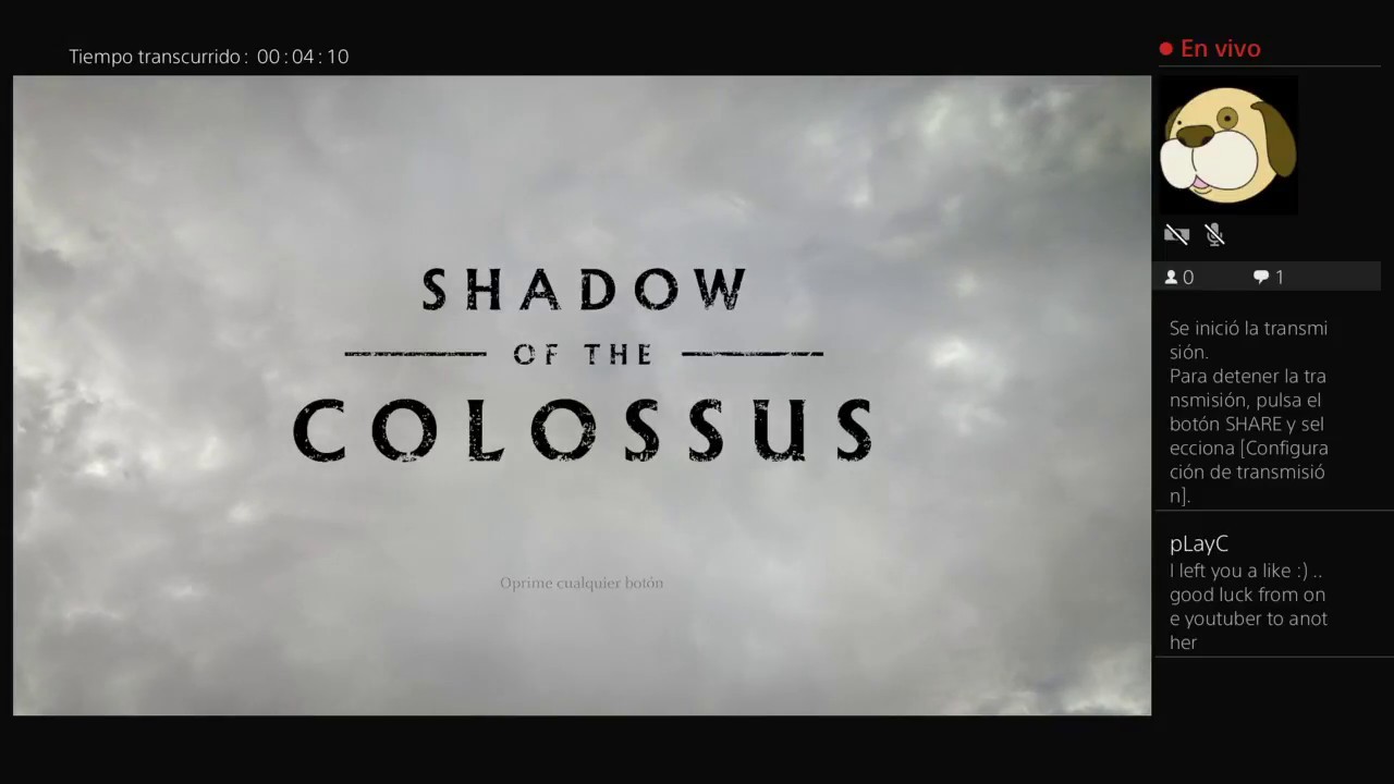 Bienvenidos a Shadow of the colossus en PS4 en vivo/JuanDavidFC