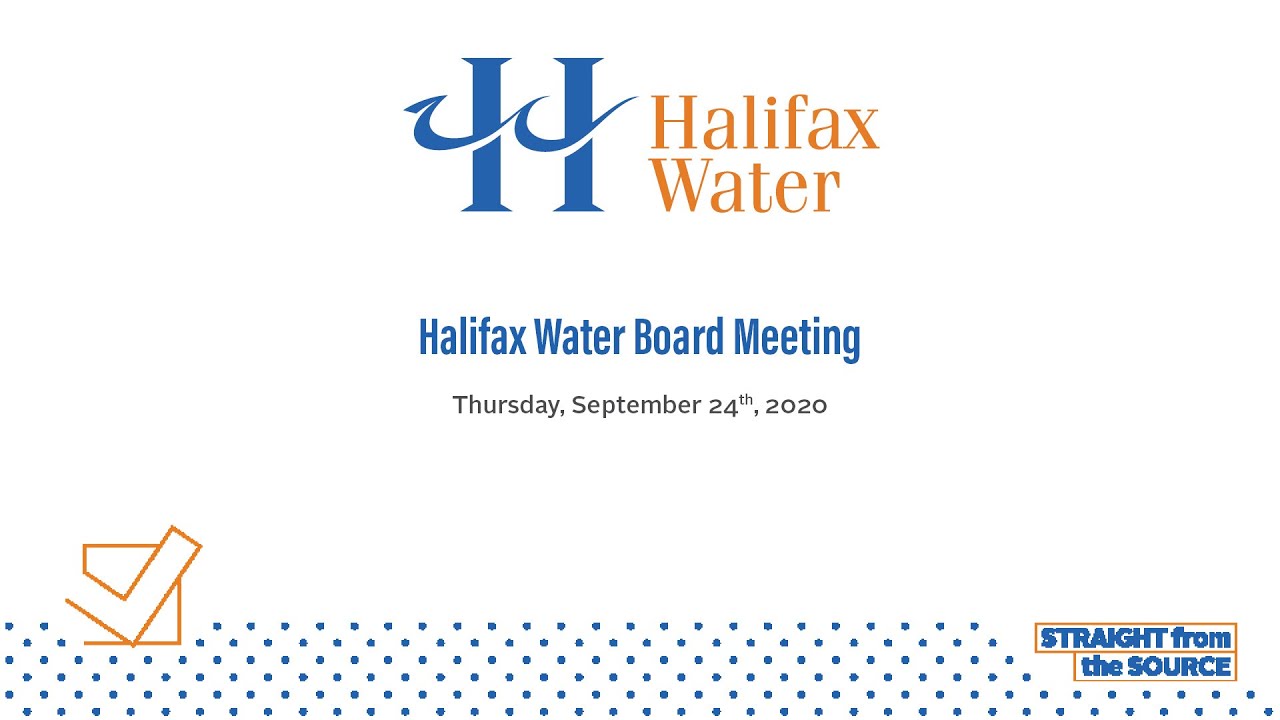 Halifax Water Board Meeting - September 24, 2020