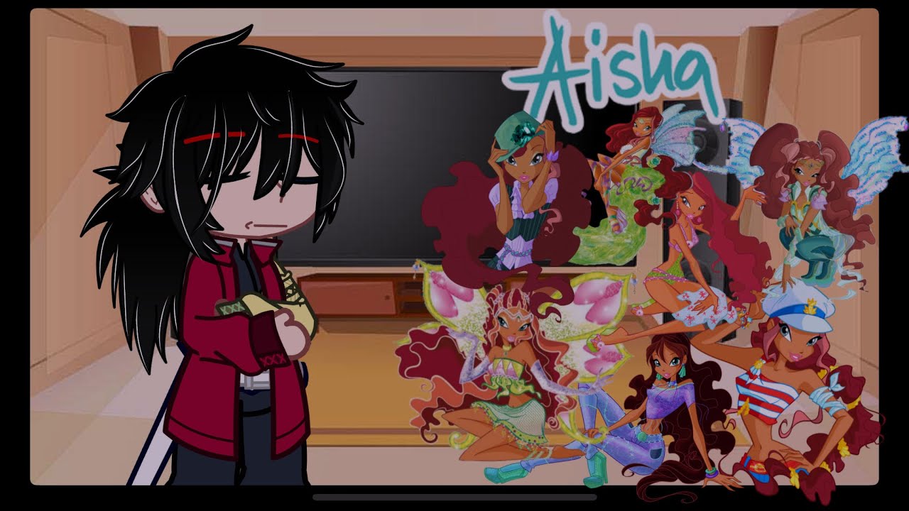 Hashiras react to Giyuu’s little sister || Y/N as Aisha || 5/6 || Tanjiro x Y/N || Winx Club ||