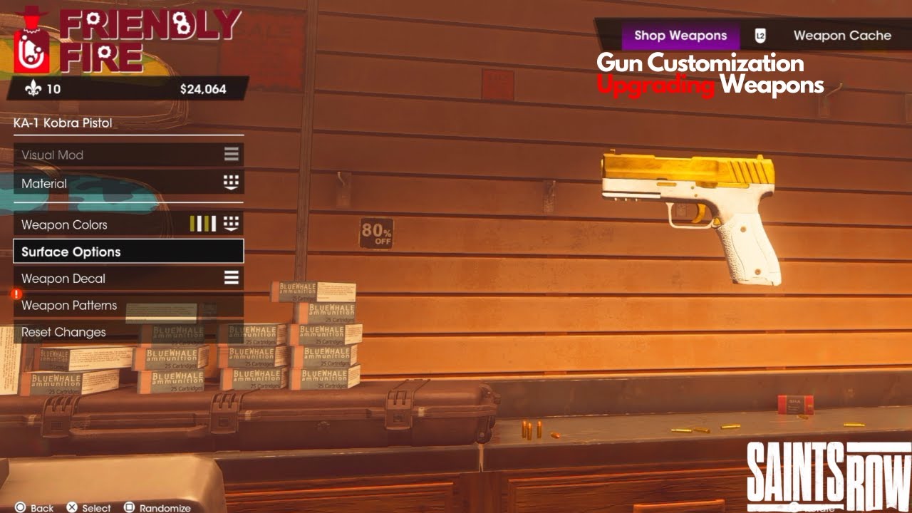 Gun Customization Saints Row Upgrading Weapons