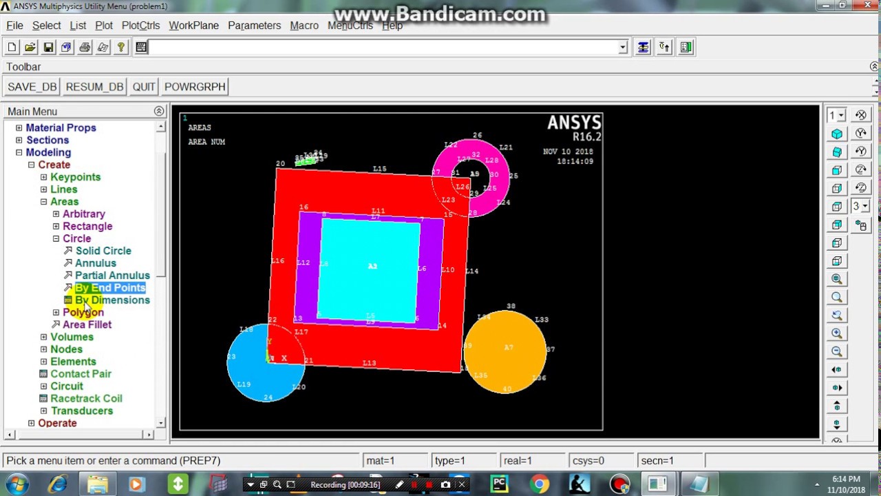 Geometric creation part 3 using ANSYS APDL