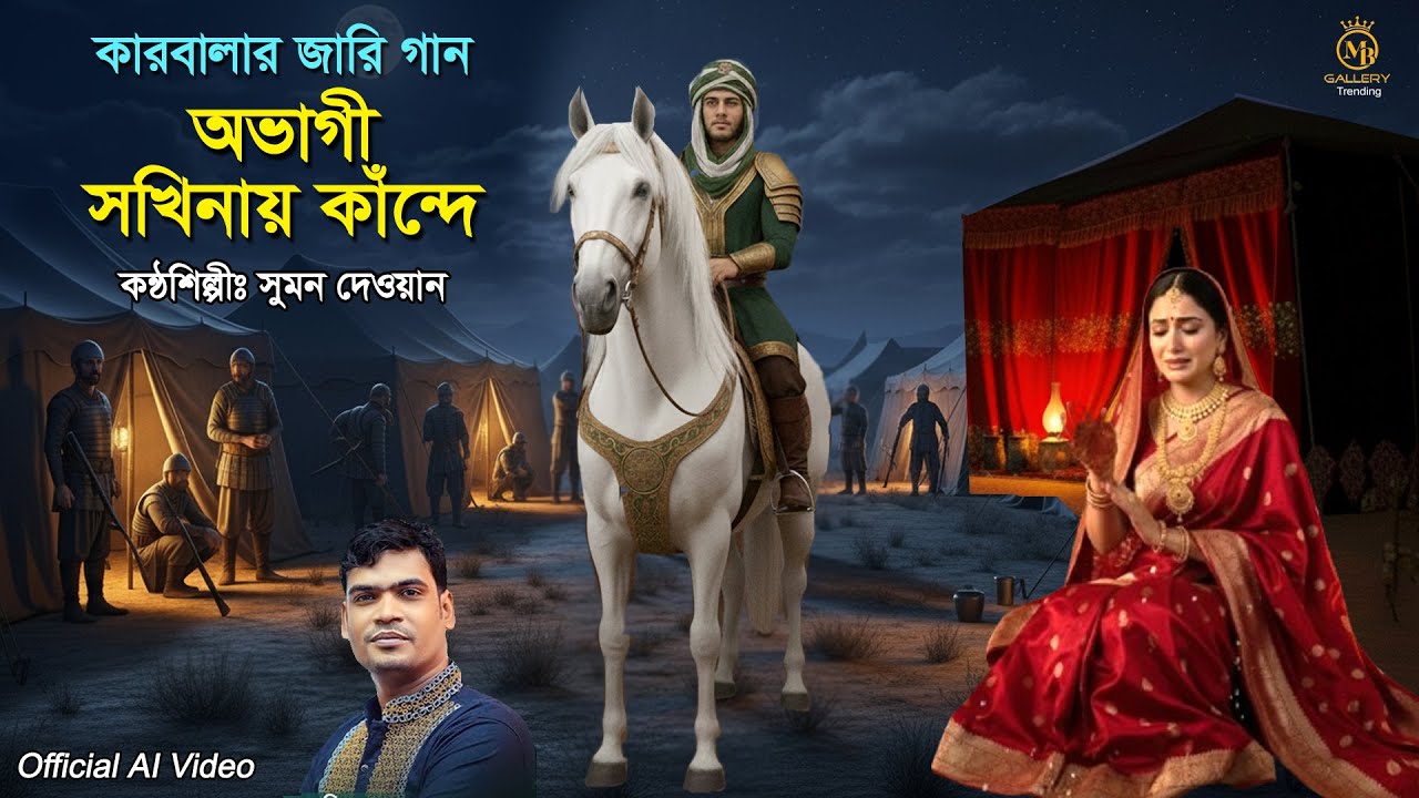 কারবালার জারি Ai ভিডিও -  অভাগী সখিনায় কান্দে - বিয়ার রাত্রে গেল কাশেম  Sumon Dewan Karbalar Jari