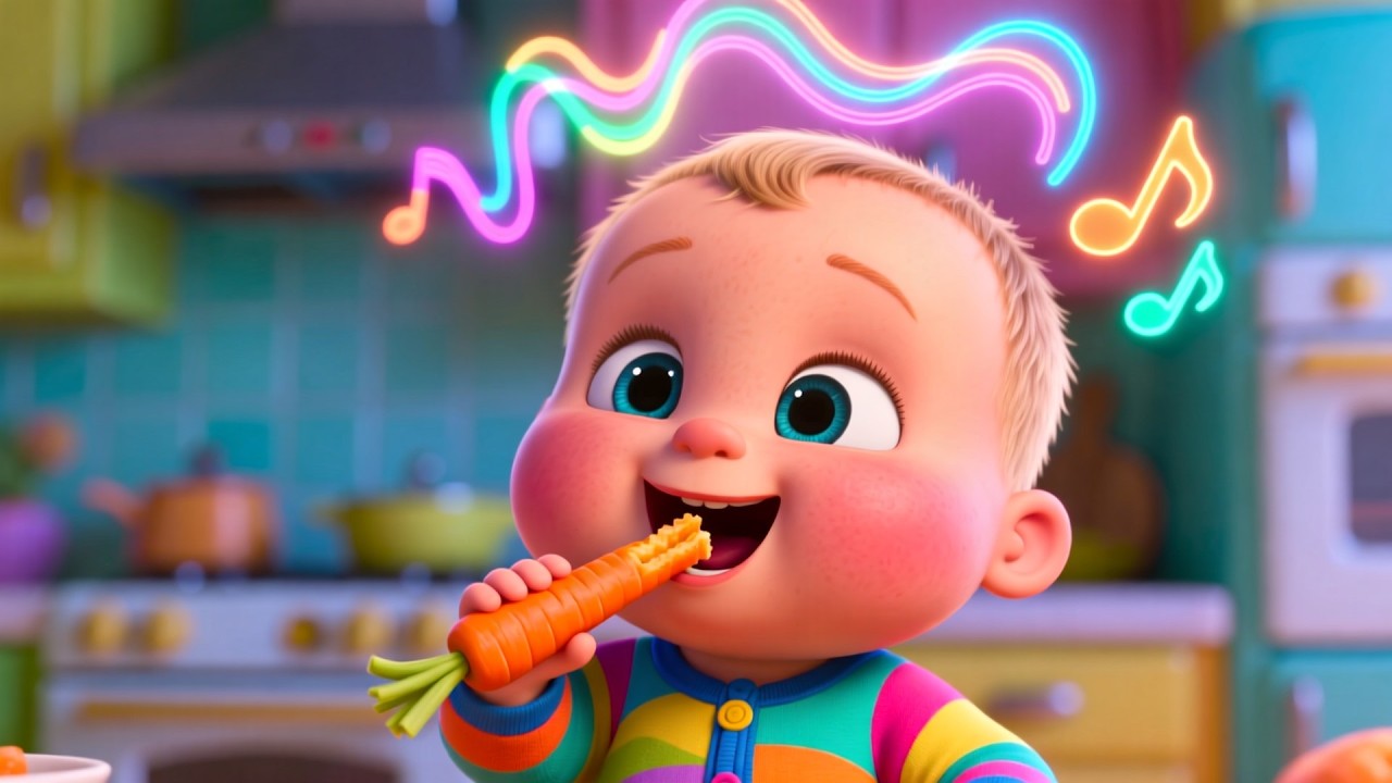 Snack Time Crunch 🍎🥕 | Fun Healthy Snack Song for Kids | Preschool Educational Video