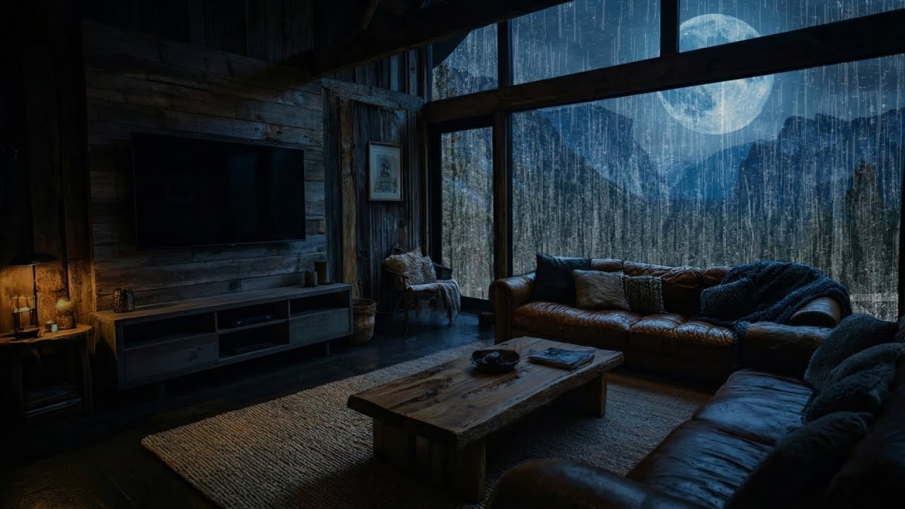 🔴Rain Sound On Window with Thunder SoundsㅣHeavy Rain for Sleep, Study and Relaxation, Meditation