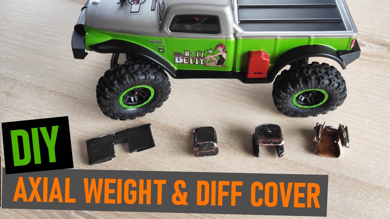 How to make extra weights and diff covers for the Axial SCX24 or any other RC crawler