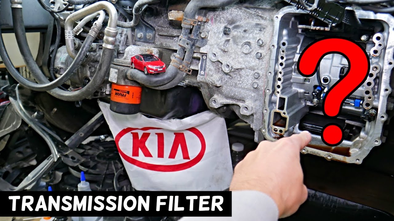 Место снятия и замены масляного фильтра коробки передач KIA OPTIMA FORTE SORENTO SPORTAGE SOUL RIO