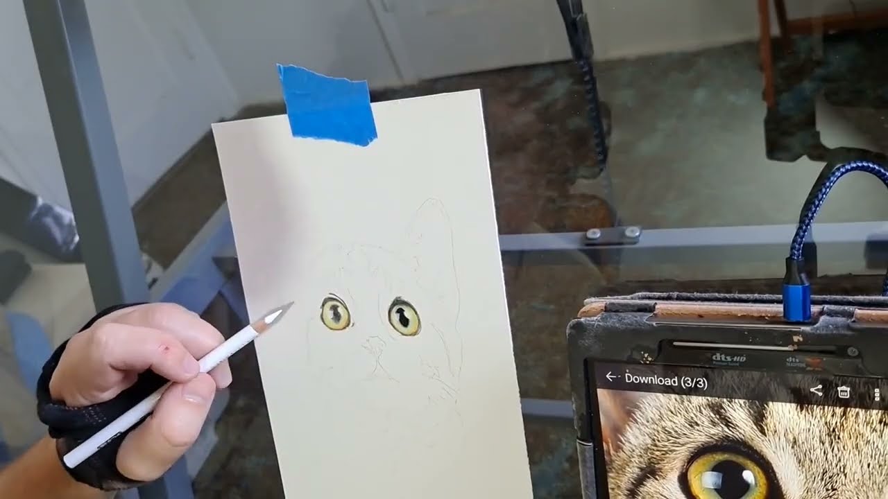 How to Draw Cat Eyes | Colored Pencil [No Audio, Time Lapse ]