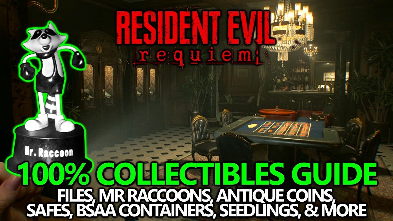 Resident Evil 9 Requiem - 100% Collectibles Guide (Files, Mr Raccoon, Safes, Containers, etc)