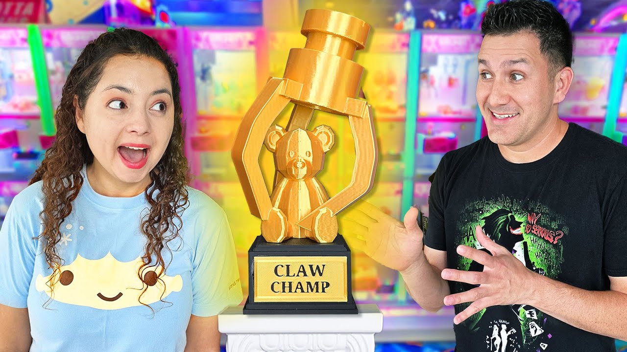 Golden Claw Trophy Claw Machine Challenge!