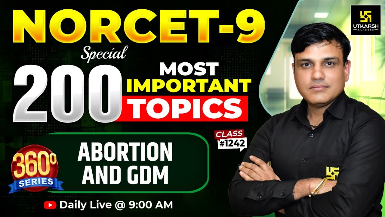360 Degree Series | Most Imp. MCQ’s #1242 | 200 IMP Topics 🔥| NORCET 9 | Dr. Shailendra Sir
