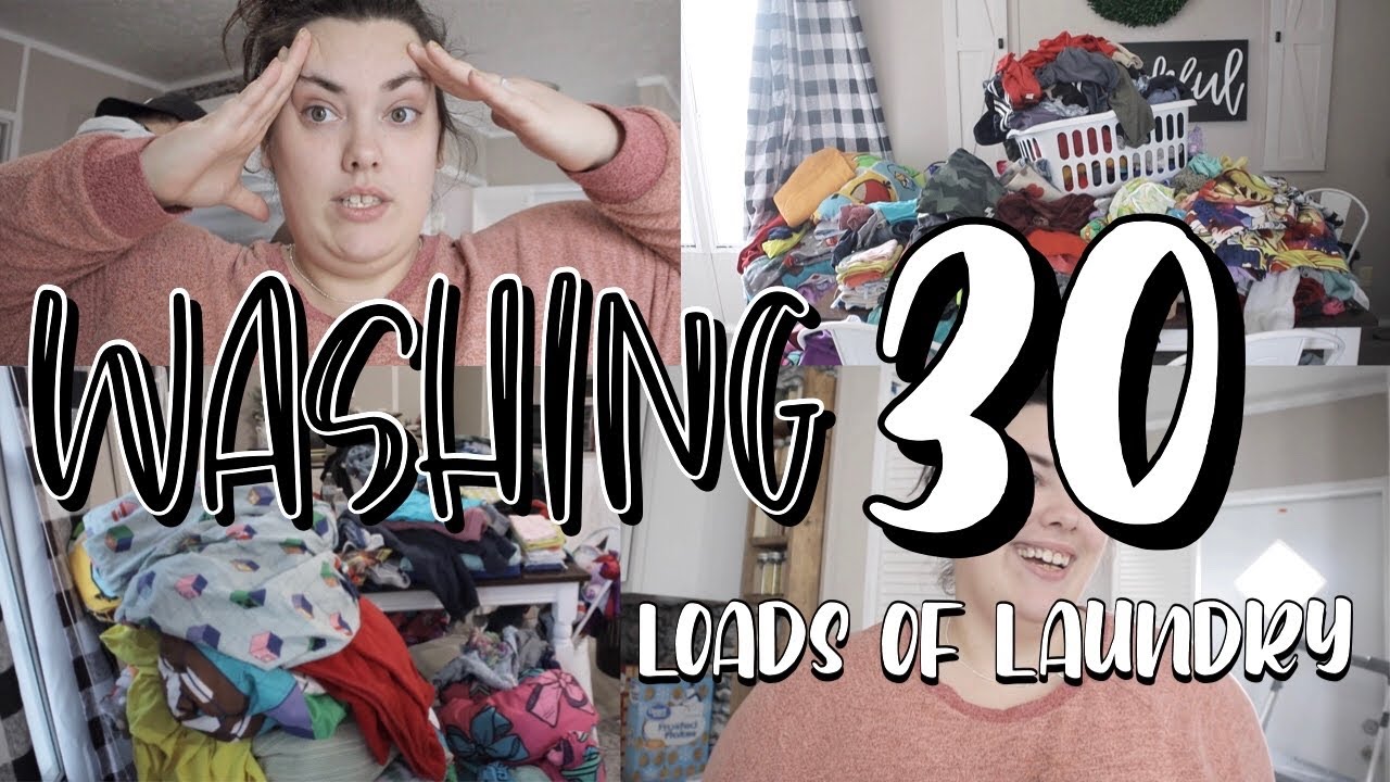 CATCHING UP ON ALL MY LAUNDRY 🧺 I did 30 loads 👀 | 6 day EXTREME laundry motivation