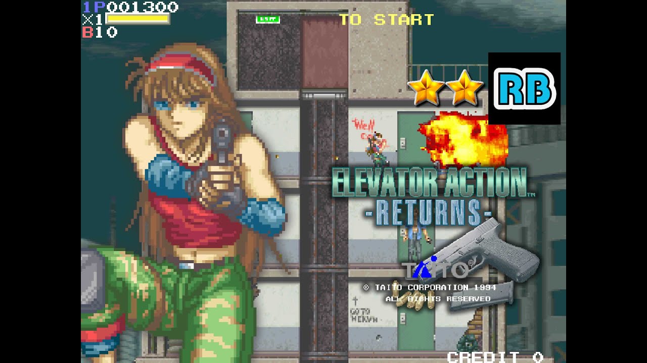 1995 [60fps] Elevator Action Returns NoDamage ALL