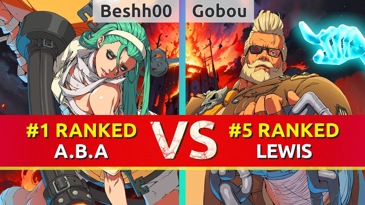 GGST ▰ Beshh00 (#1 Ranked A.B.A) vs Gobou (#5 Ranked Goldlewis). High Level Gameplay