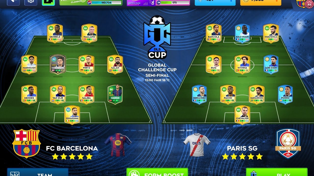 DLS 26 Gameplay| Game 129: Barcelona vs Paris SG