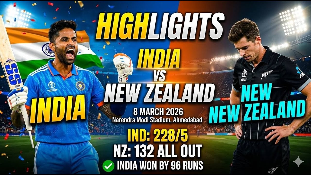 India vs Newzeland highlights #icc2026 #t20 #WorldCupLive