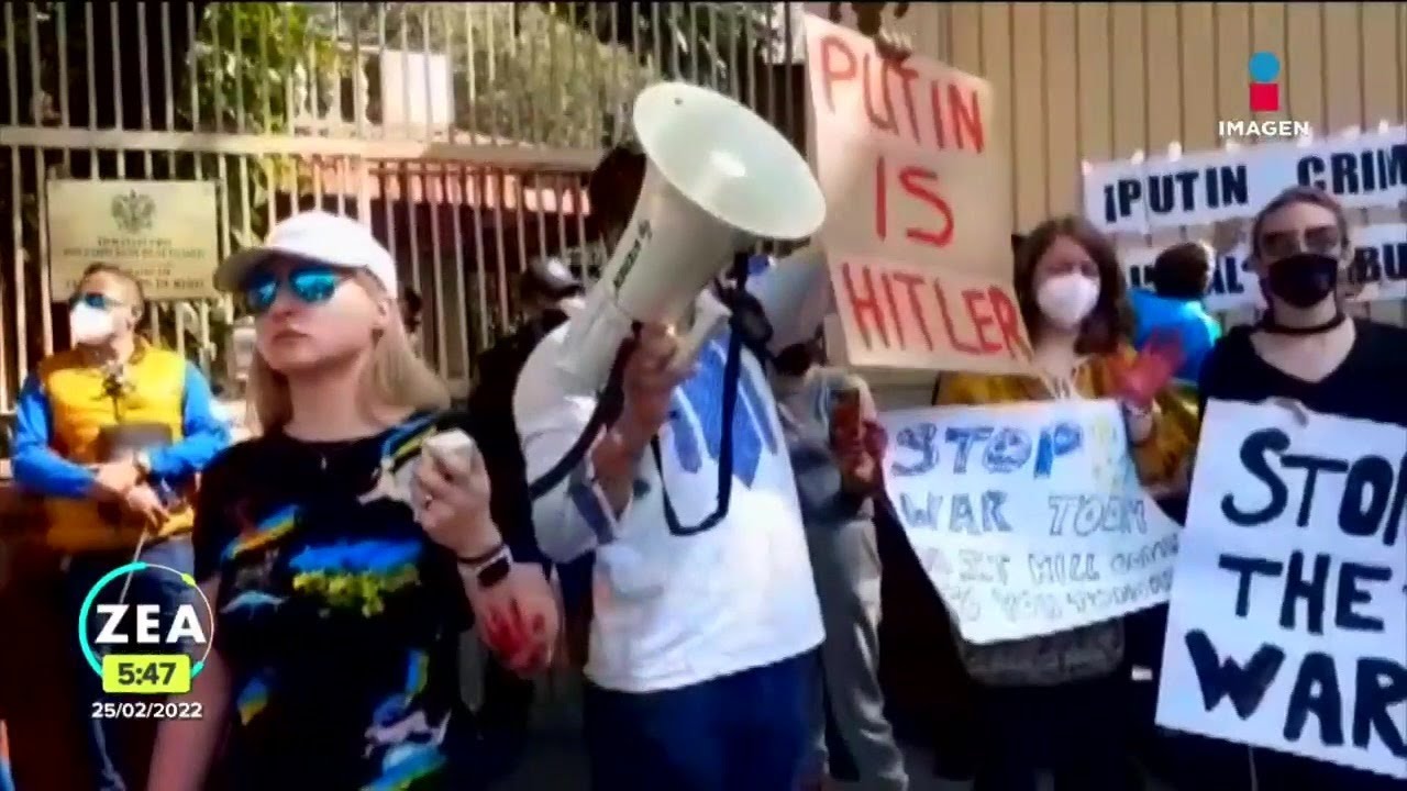 Ucranianos en la CDMX protestan frente a la embajada de Rusia | Noticias con Francisco Zea