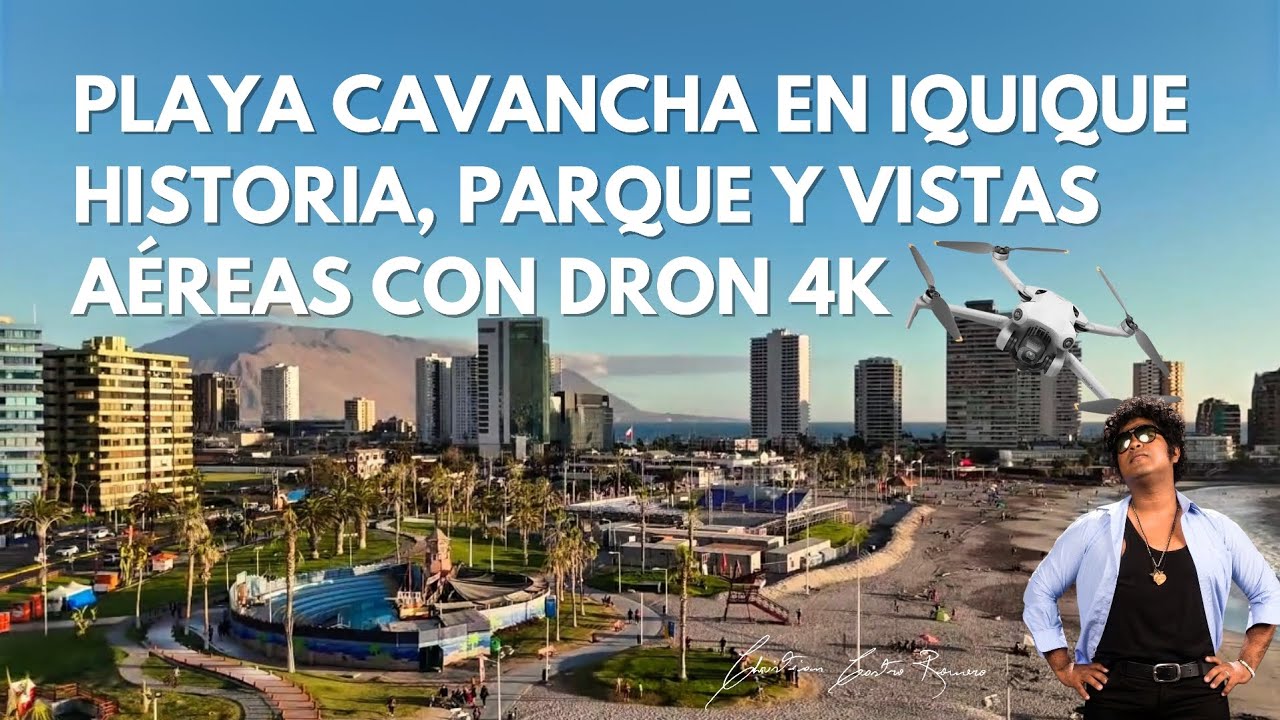 Playa Cavancha en Iquique 🌊 | Historia, Parque y Vistas Aéreas con Dron 4K