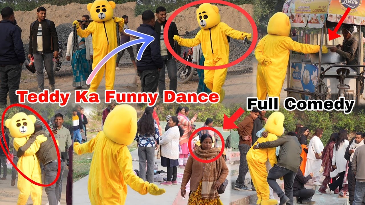 Log Shock Ho Gaye 😳 Teddy Bear Dance Prank | Funny Video 2026