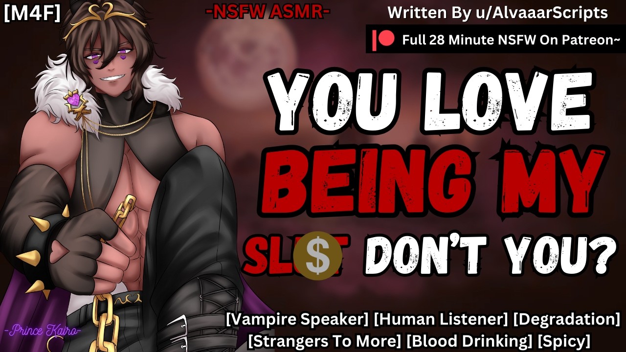 - 𝙎𝙋𝙄𝘾𝙔 - DOMINATED By A Vampire Lord [M4F] [Vampire Speaker] [Degradation] [Biting] [Mdom] [NSFW]