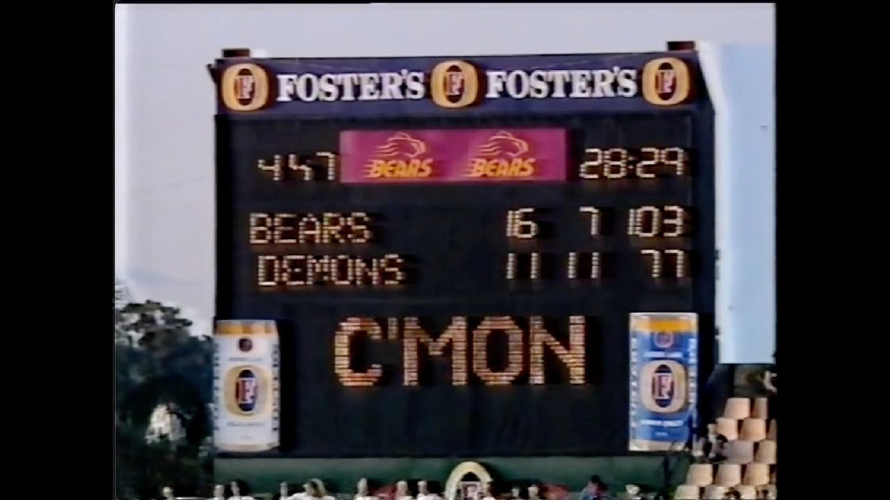 Full Game: Round 12 1992 Brisbane v Melbourne, at Carrara