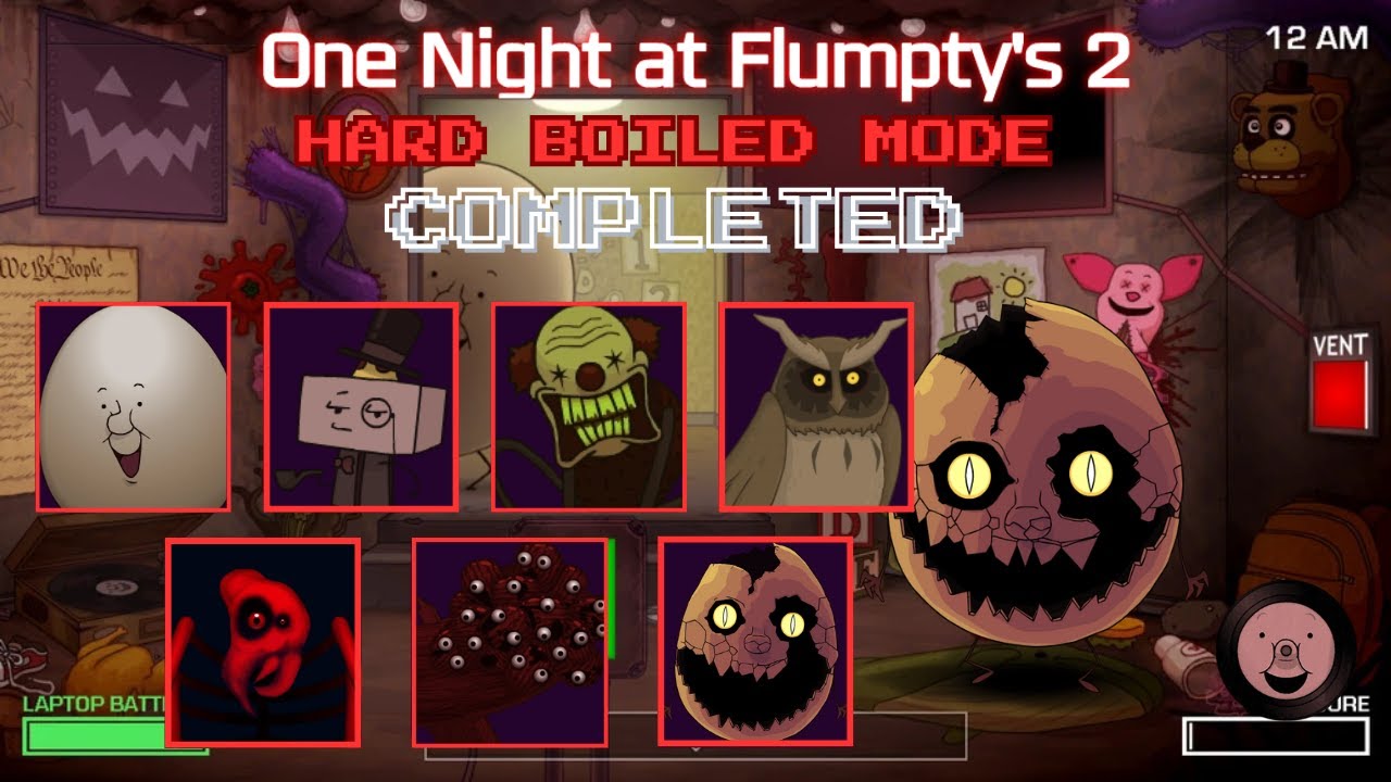 Hard Boiled Mode Completed - One Night at Flumpy's 2