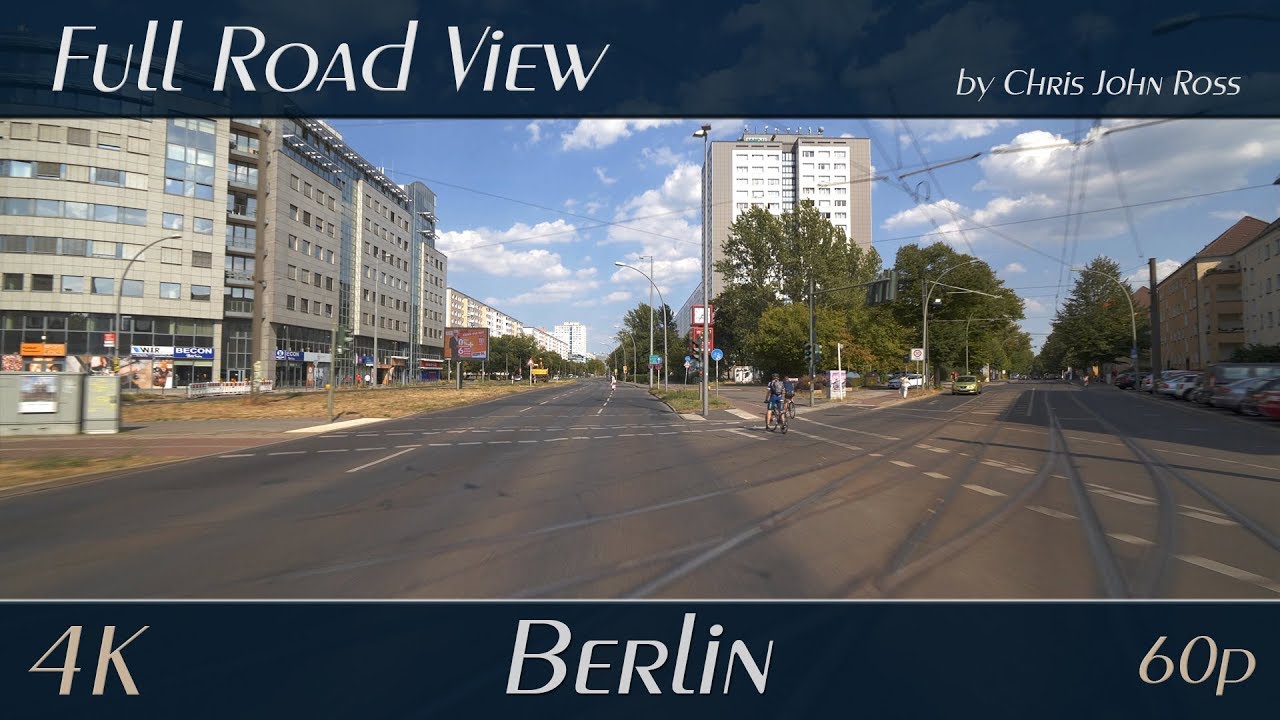 Berlin, Germany: Lichtenberg, Fennpfuhl - Landsberger Allee - 4K (UHD/2160p/60p) Video