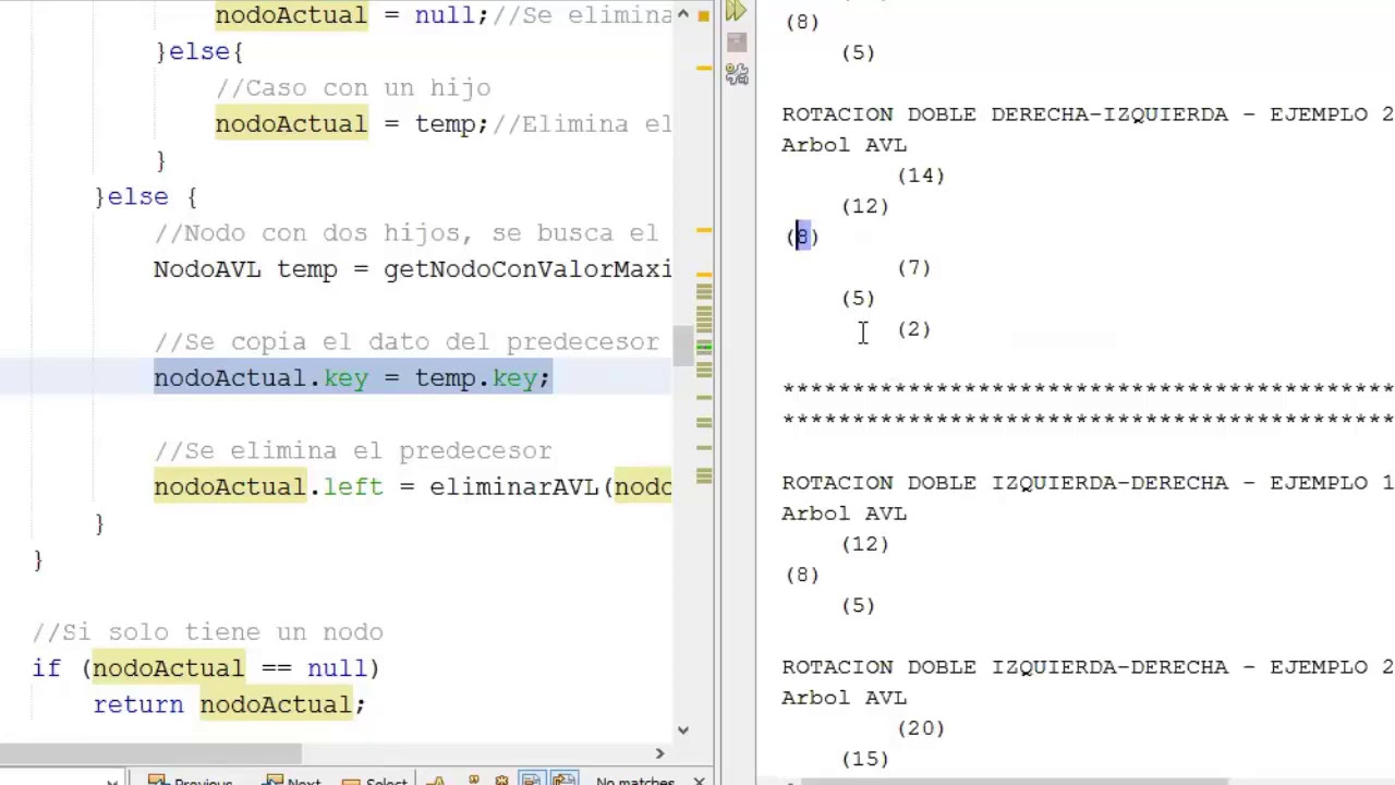 AVL - Código Parte 2 (Búsqueda + Eliminación + Rotaciones + Imprimir)