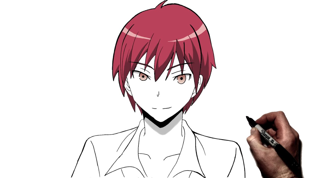 How To Draw Karma Akabane | Step By Step | Assassination Classroom