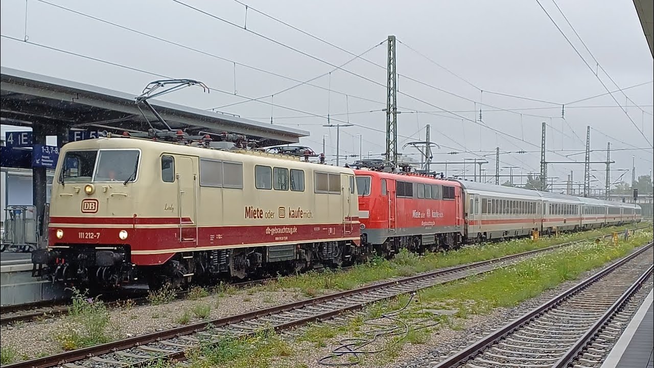 BR 111 212 (Loreley) +BR 111 067 von DB Gebrauchtzug am IC 2082 Königssee bei Freilassing