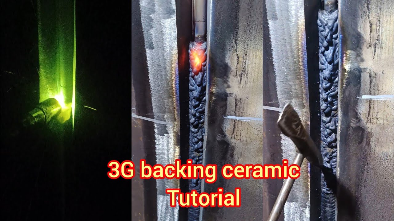 3G backing ceramic  fcaw tutorial #fcaw #3G #backing #tutorial