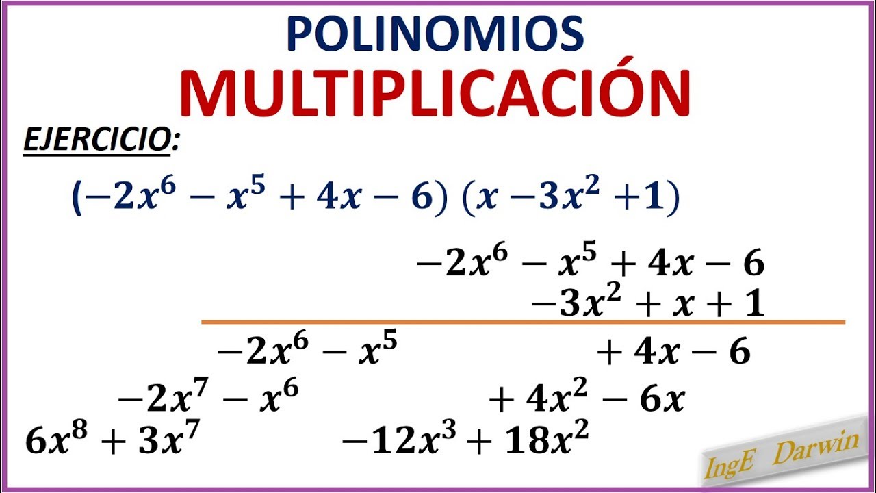 MULTIPLICACIÓN ENTRE POLINOMIOS