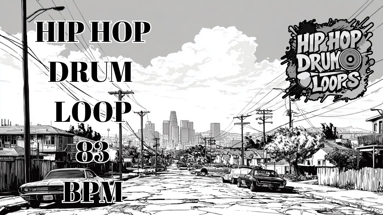 83 BPM Hip Hop Drum Backing Track | Heavy Kick Rhythm