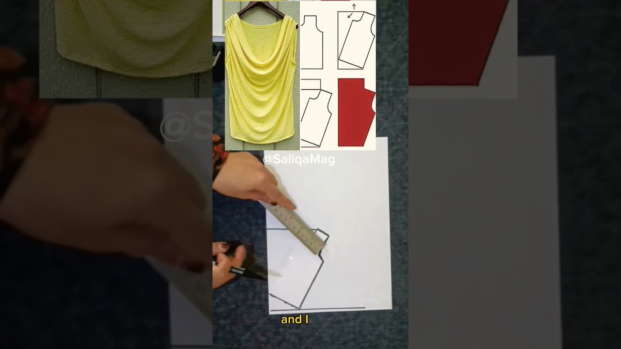 Easy Way of Making Cowl Neck Top | Waterfall Blouse | Sewing Tips and Tricks for Beginners #cowlneck