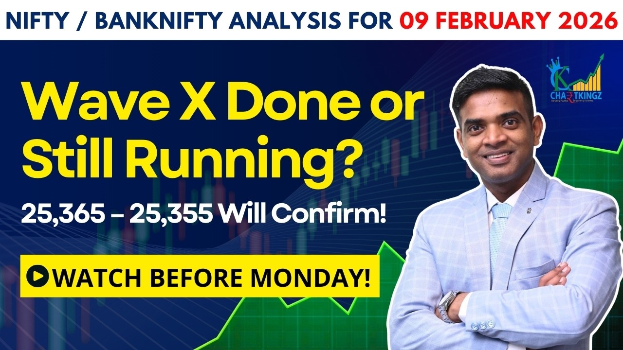 Nifty Prediction for Monday 9 Feb 2026: Wave X Complete or Still Pending?