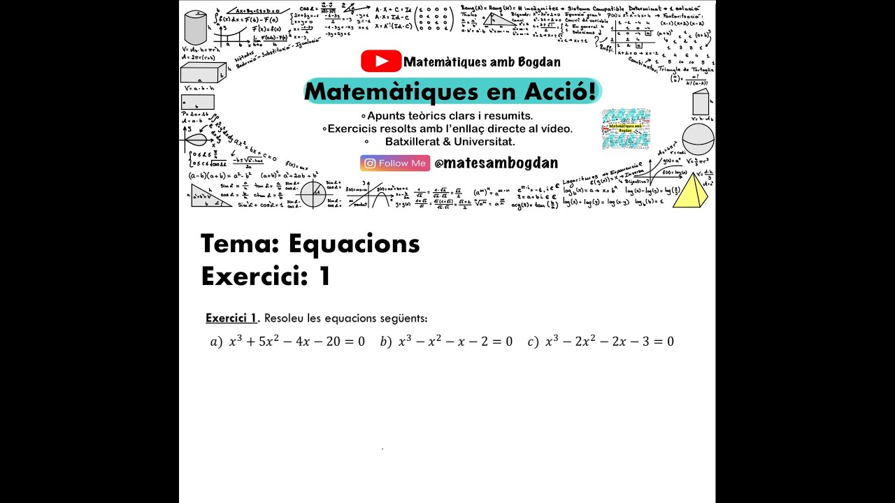 Matemàtiques en Acció - Equacions polinòmiques - Exercici 1