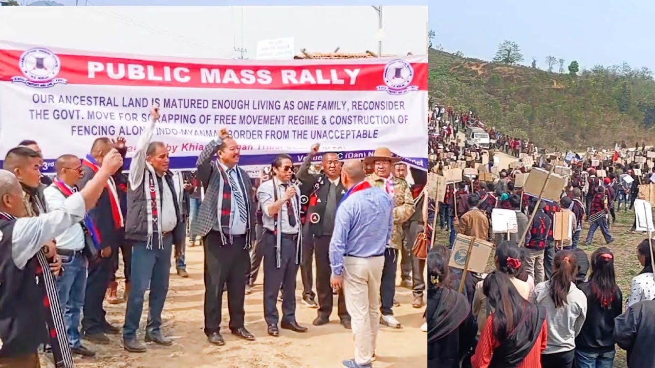Public Mass Rally in protest against Border Fancing & Scrapping of FMR at ITC DAN ,Pangsha