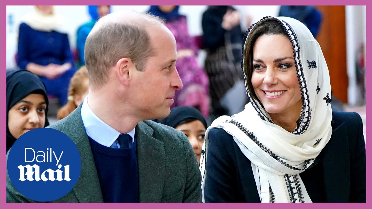 Prince William and Kate Middleton visit West London mosque