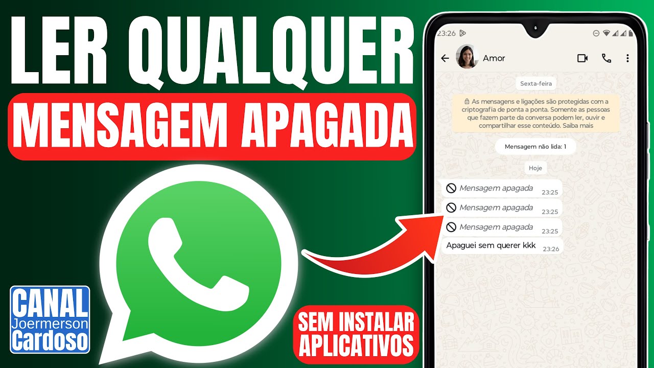 Como LER MENSAGENS APAGADAS no WhatsApp - SEM INSTALAR APLICATIVOS
