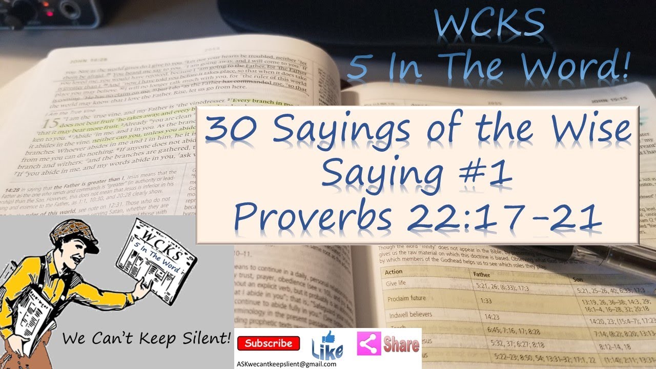 5ITW 30 Sayings of the Wise - Saying 1