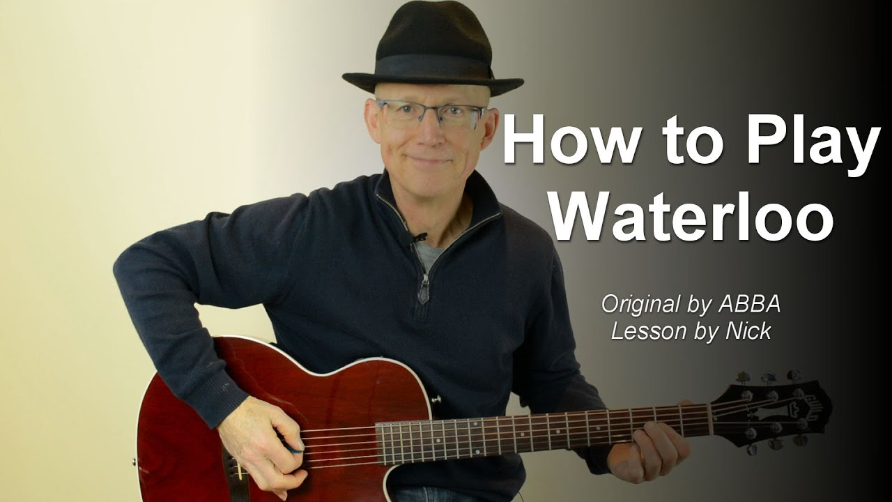 Waterloo Guitar Lesson Tutorial with TAB – ABBA