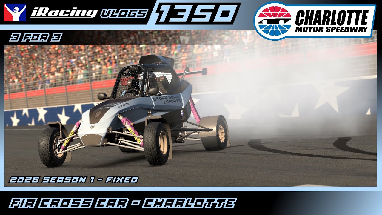 3 for 3 - FIA Cross Car @ Charlotte (Rallycross) - Open - iRacing Ep. 1350