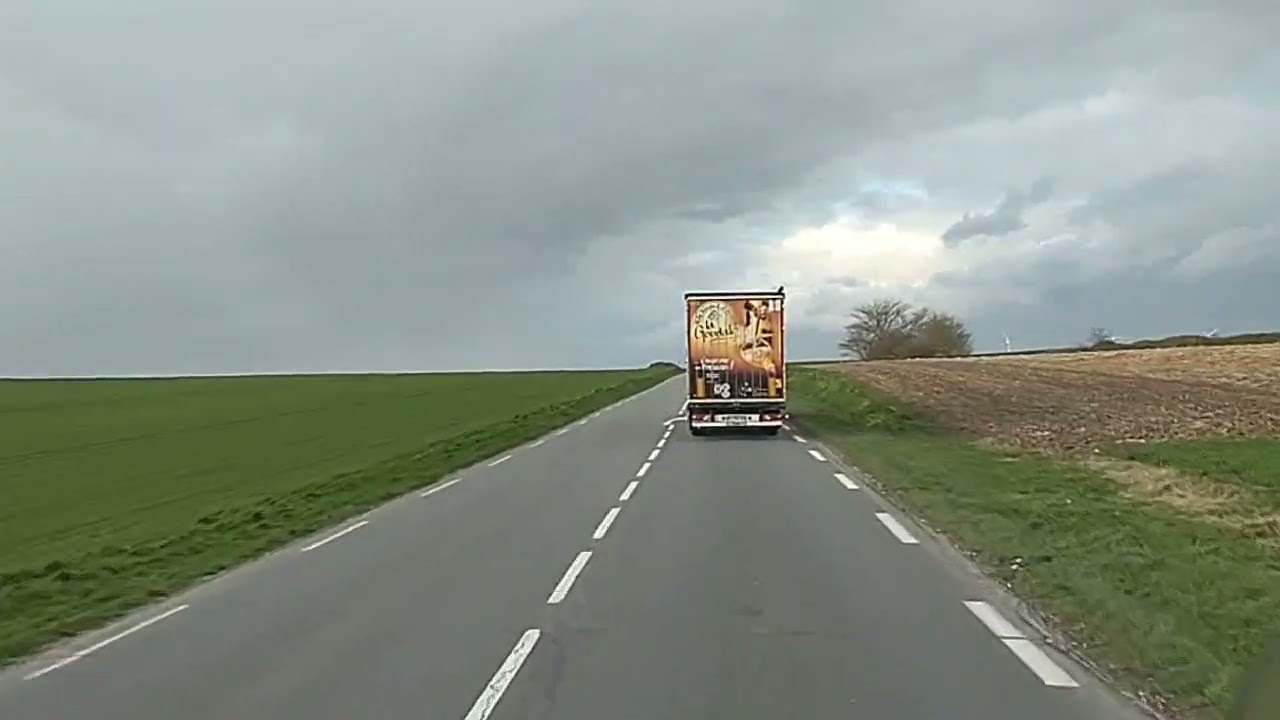 sur la d928, après la a28, direction Douai,en semi remorque le 2 avril 2022