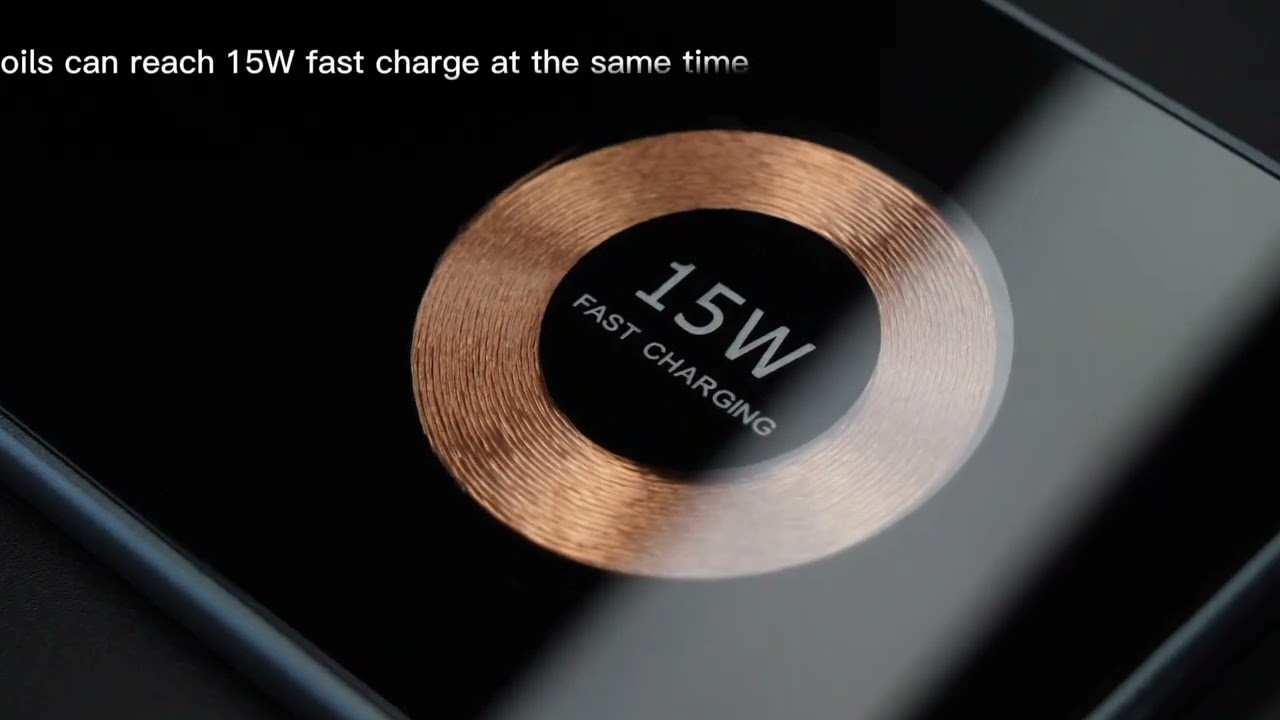 RLS 3 in 1 Wireless Charger, Transparent Glass Magnetic Charging Station